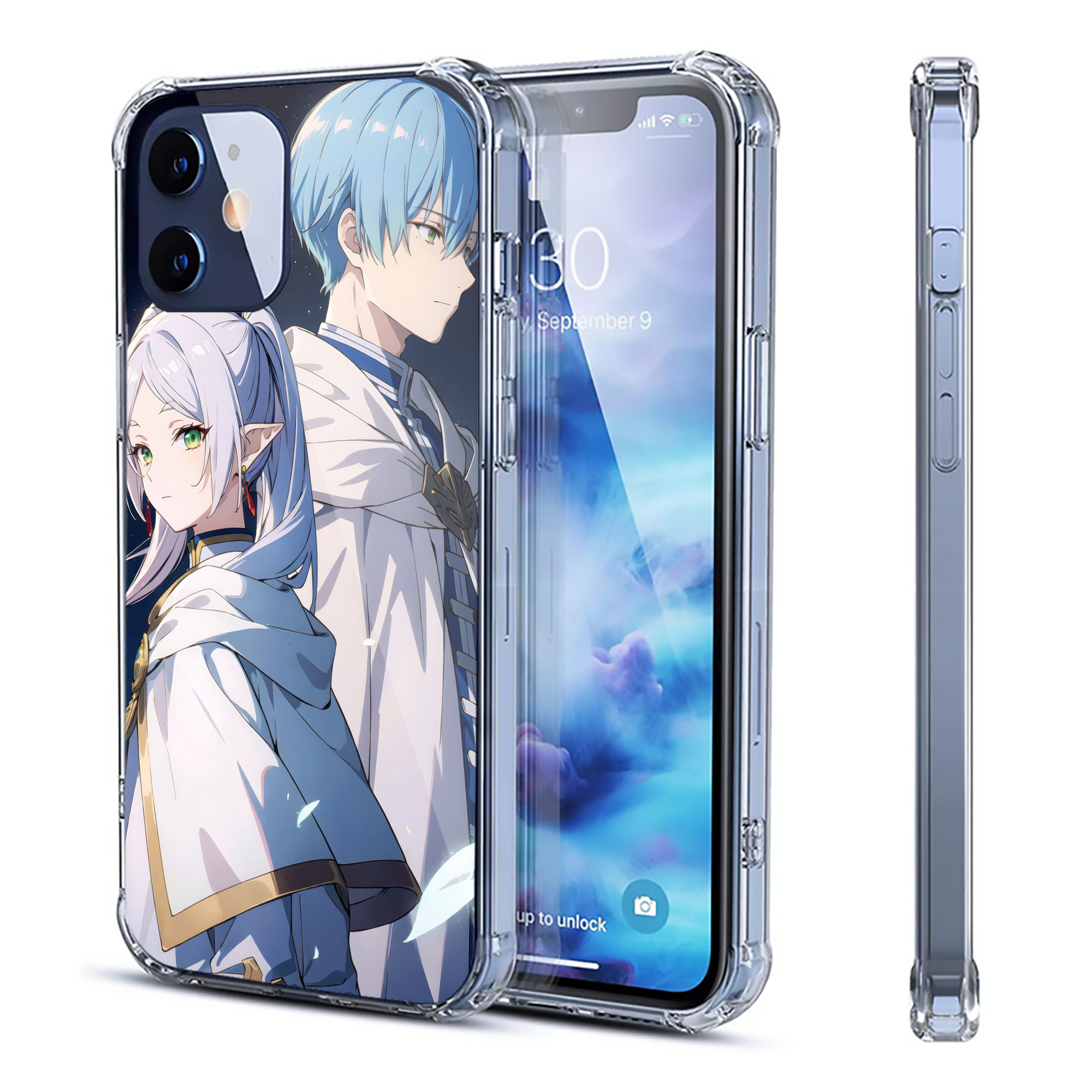（画像用） 葬送のフリーレン Frieren 【iPhone 12シリーズ対応】透明スマホケース（クリアソフトケース）